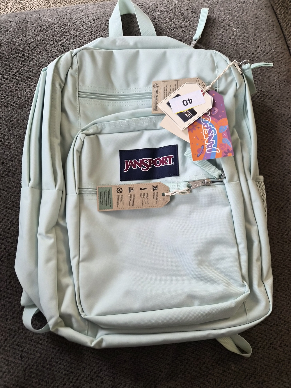 Jansport Mint Green Backpack NEW